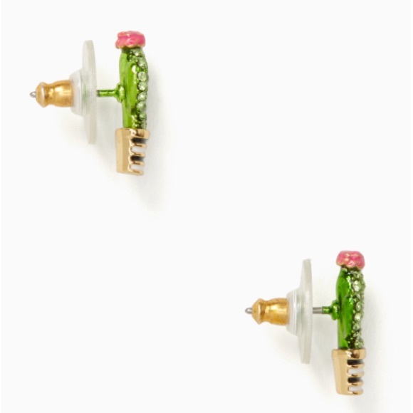 kate spade // delicate cactus crystal stud earring - Picture 2 of 4
